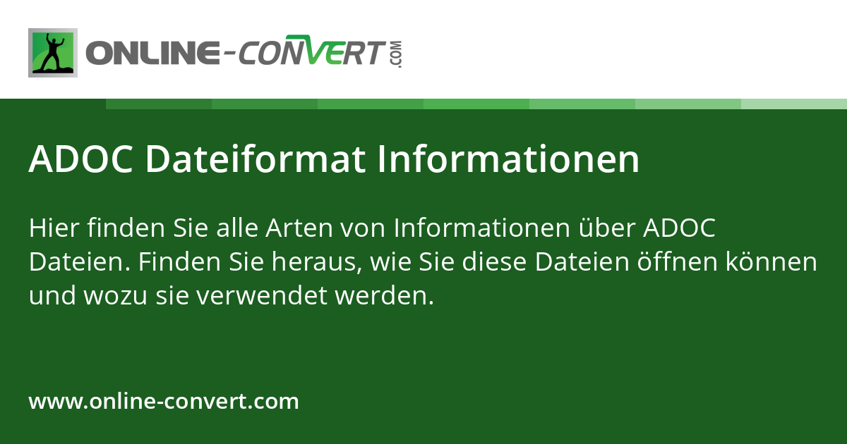 ADOC Dateiformat Informationen