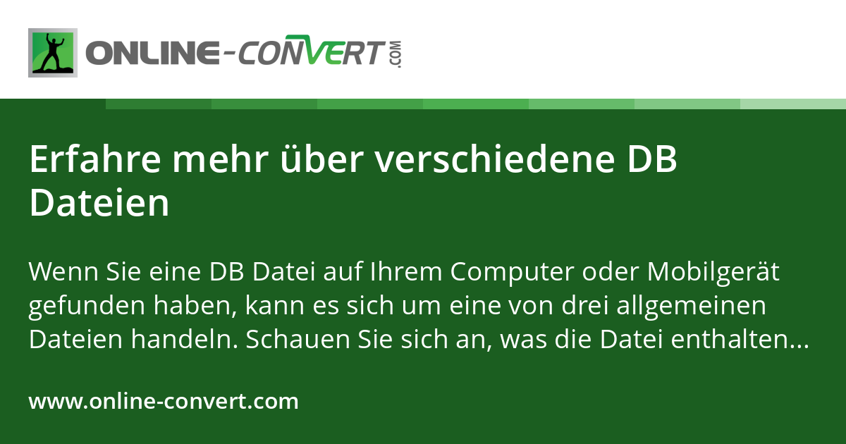 Db Direct File Erfahre mehr über verschiedene DB Dateien
