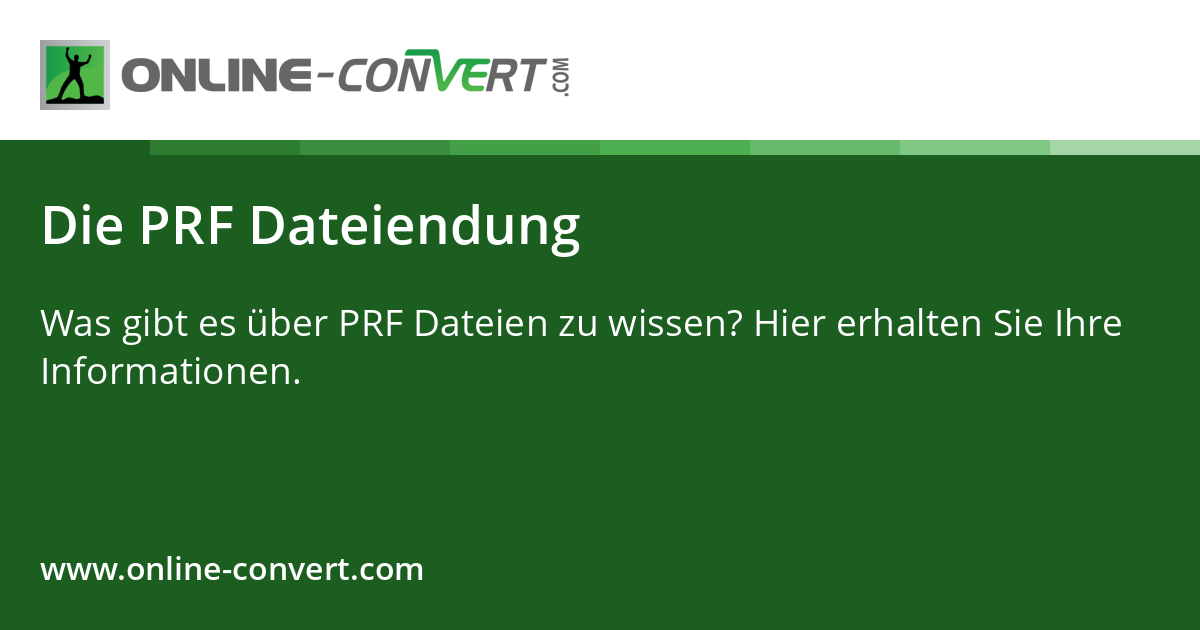 Die PRF Dateiendung