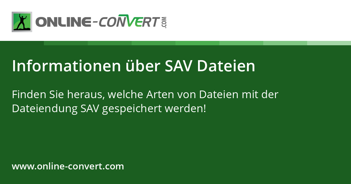 Sav Number Informationen über SAV Dateien