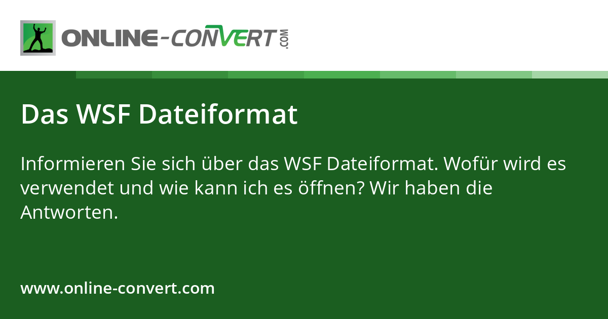 Ws Format Das WSF Dateiformat