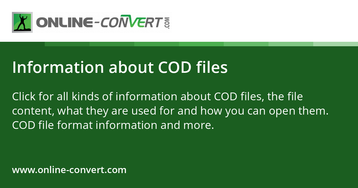 Information about COD files