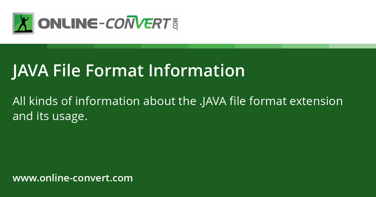 JAVA File Format Information