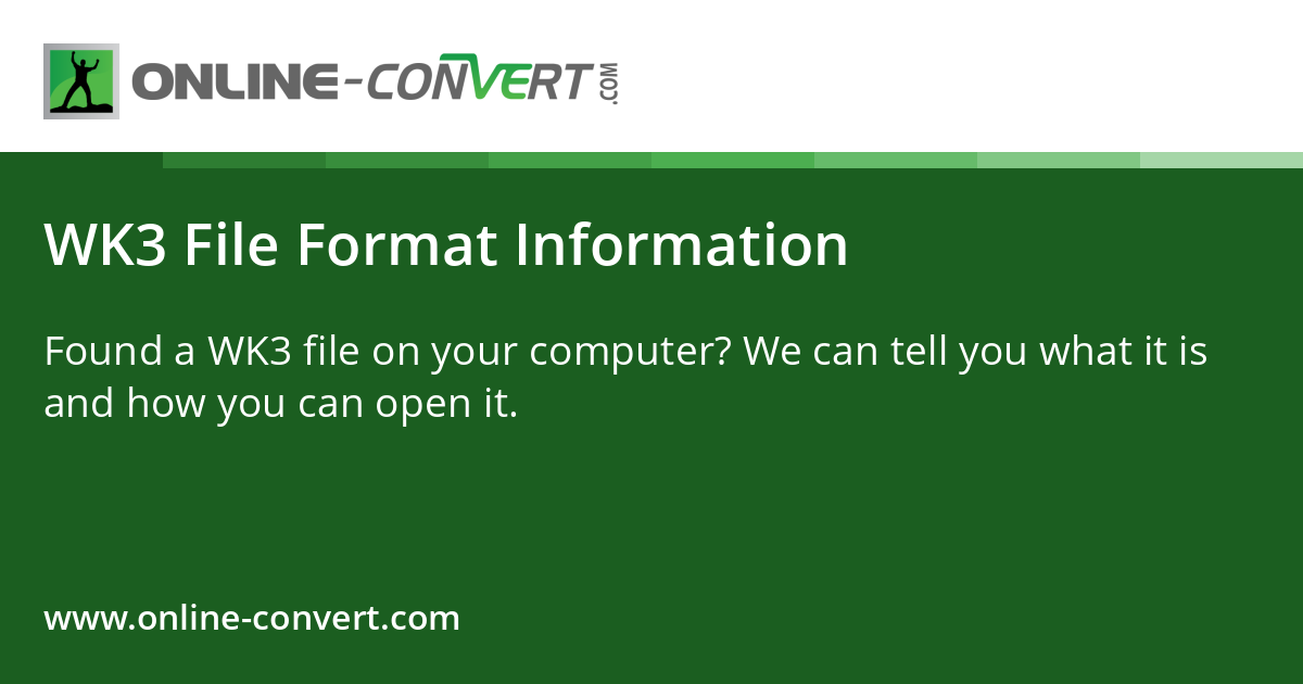 WK3 File Format Information