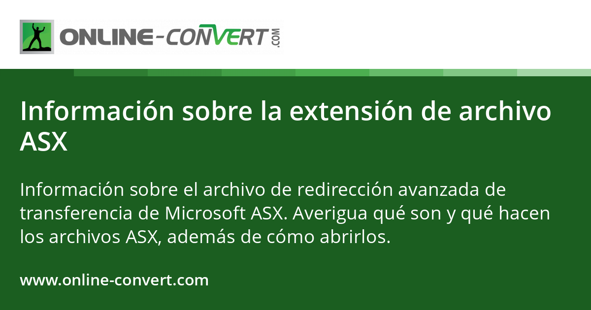 Información sobre la extensión de archivo ASX