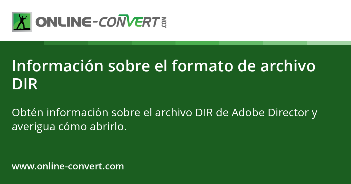 Información sobre el formato de archivo DIR