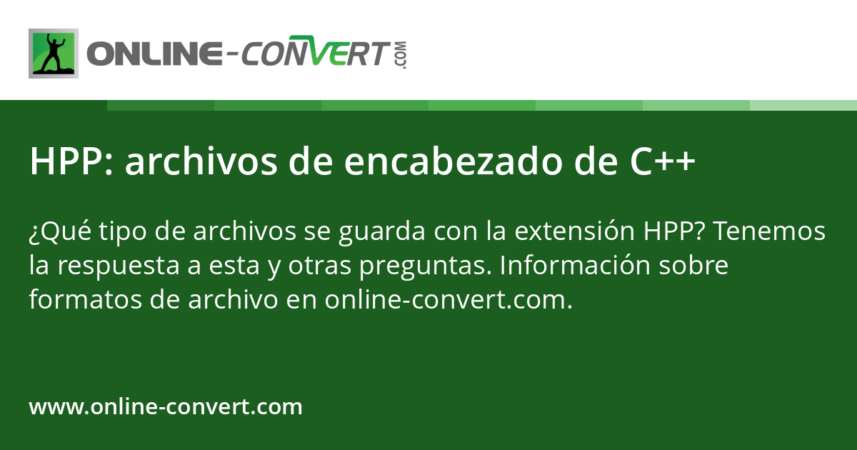 HPP: archivos de encabezado de C++