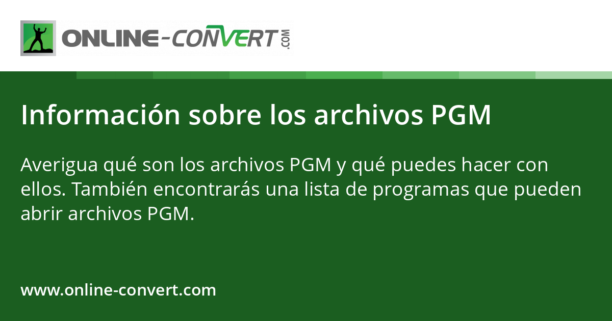 Información sobre los archivos PGM