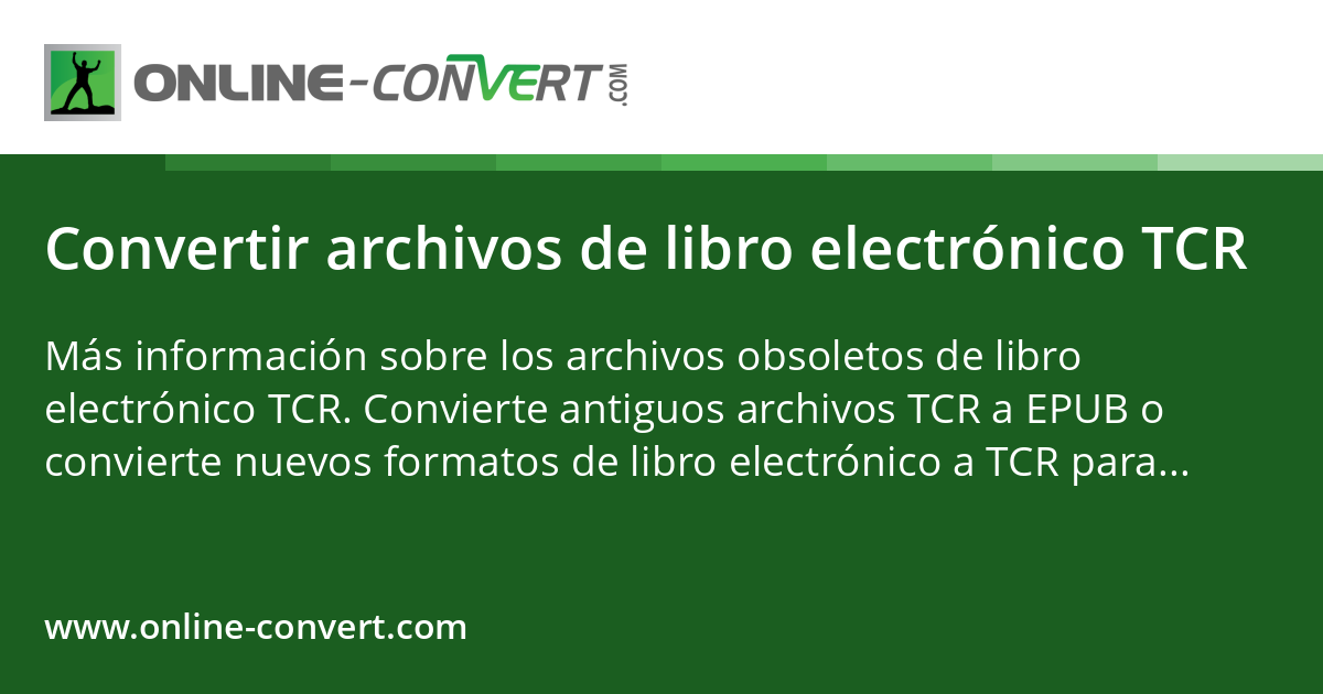 Convertir archivos de libro electrónico TCR
