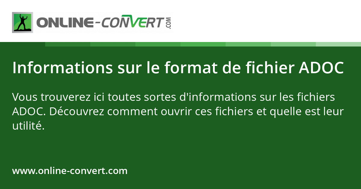 Informations sur le format de fichier ADOC