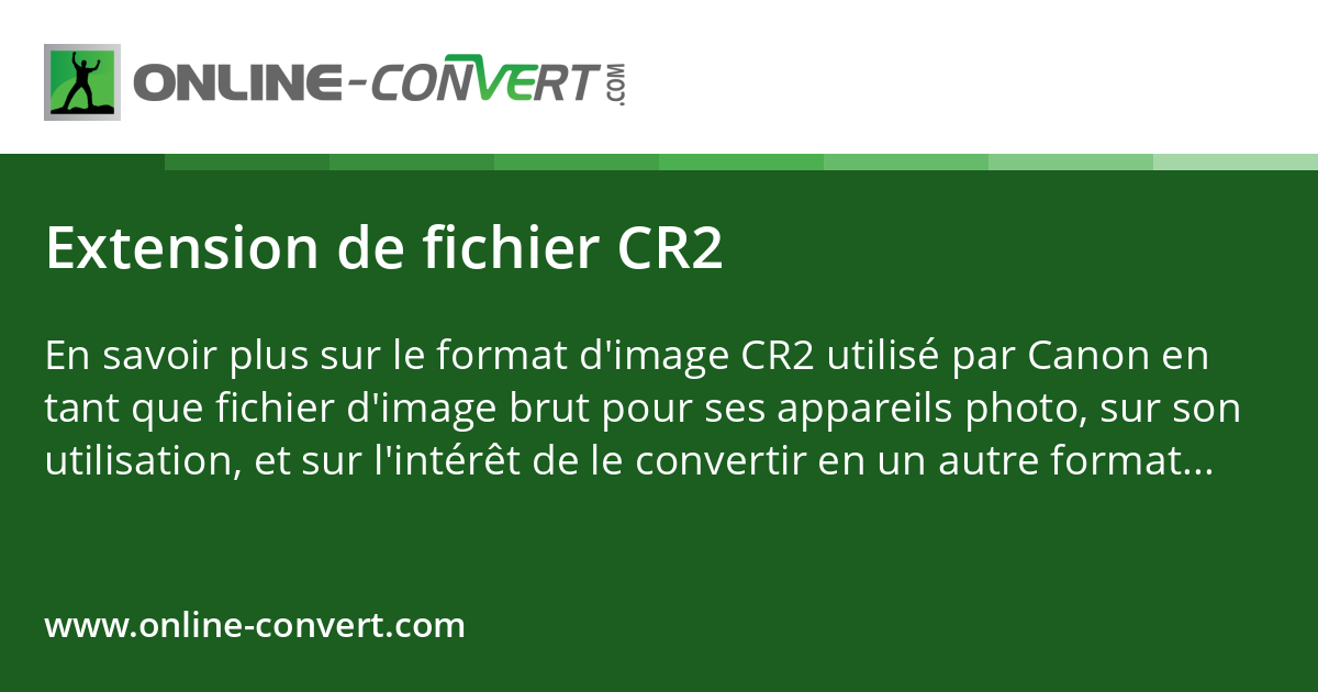 Extension de fichier CR2