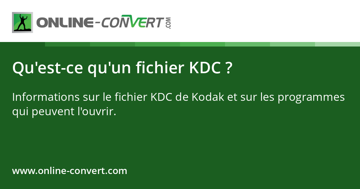 Kcd File Format Qu'est-ce qu'un fichier KDC