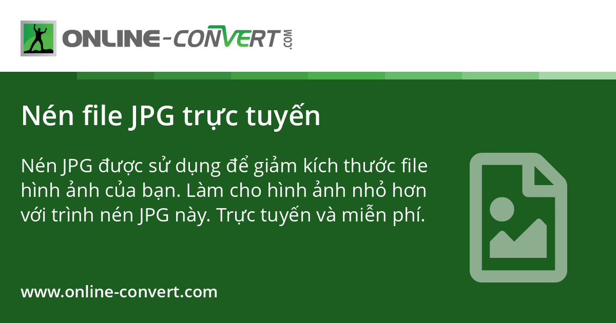 Jpg File N Nén file JPG trực tuyến